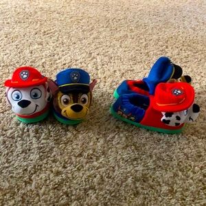 Paw patrol children’s slippers never worn. One size is 5-6T and the other 7-8T.